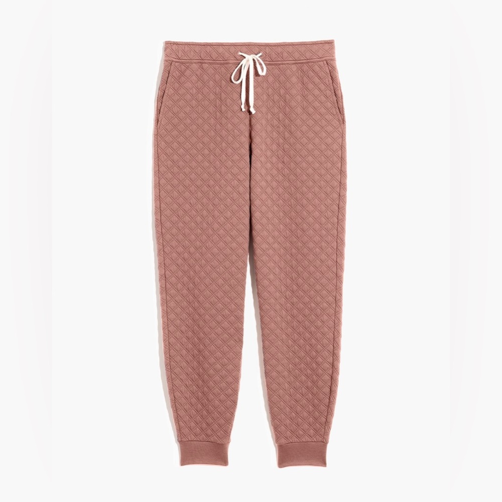 Madewell (Re)sourced Quilted Jogger Sweatpants in Faded Mauve size small
